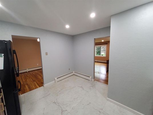 Empty room, Interior, Marble, Recessed Lighting, Wood Texture Flooring
