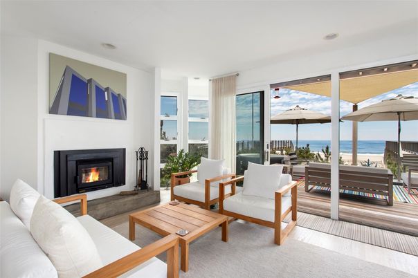 Fireplace, Interior, Living room, Recessed Lighting, Water