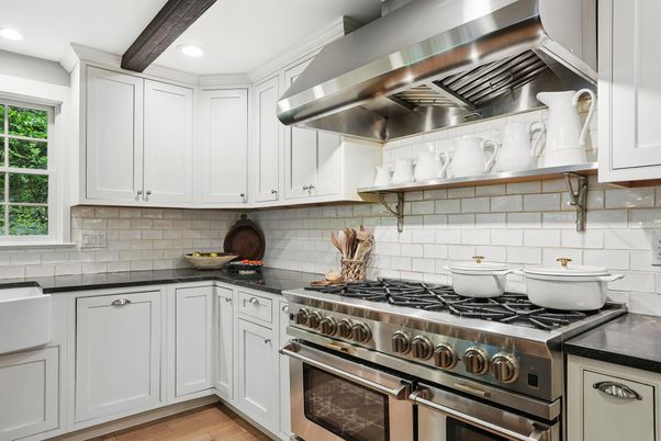 Interior, Kitchen, Recessed Lighting, Stainless Steel Appliances, Wooden Beams, Wood Texture Flooring