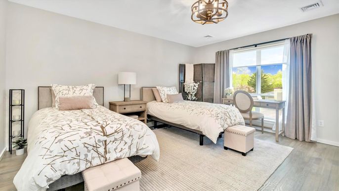 Bedroom, Interior, Wood Texture Flooring