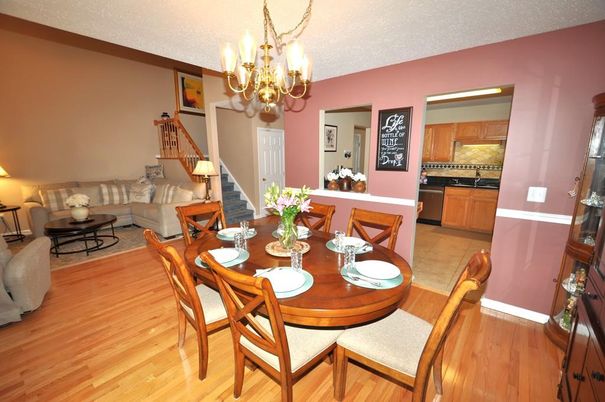 Chandelier, Dining room, Interior, Kitchen, Living room, Wood Texture Flooring