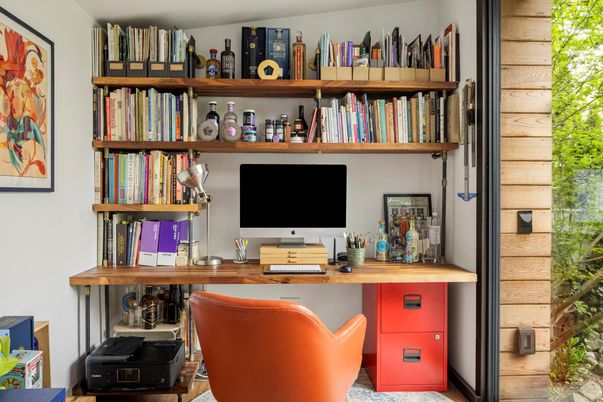 Home Office, Interior, Wood Texture Flooring
