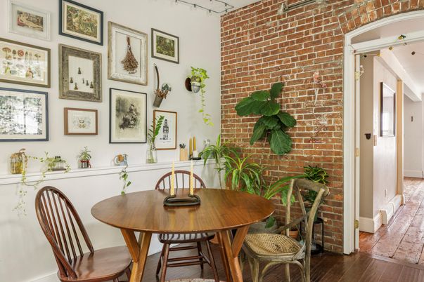 Interior, Stone Walls, Wood Texture Flooring