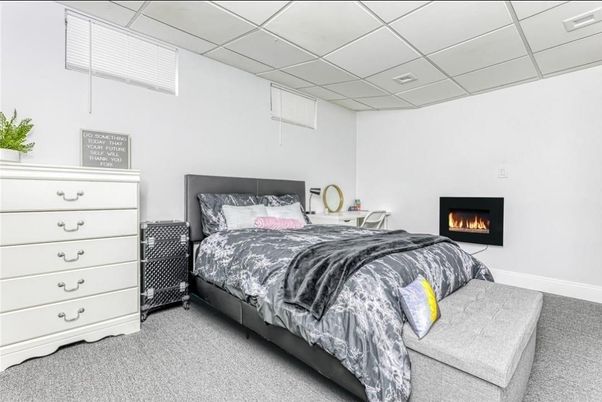 Bedroom, Fireplace, Interior