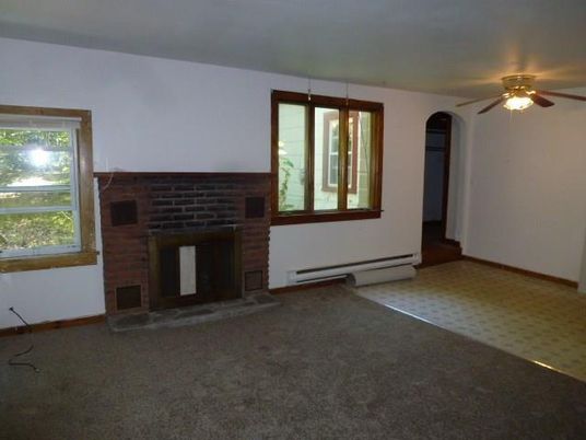 Empty room, Fireplace, Interior, Stone Walls