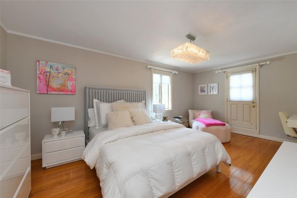 Bedroom, Chandelier, Interior, Wood Texture Flooring