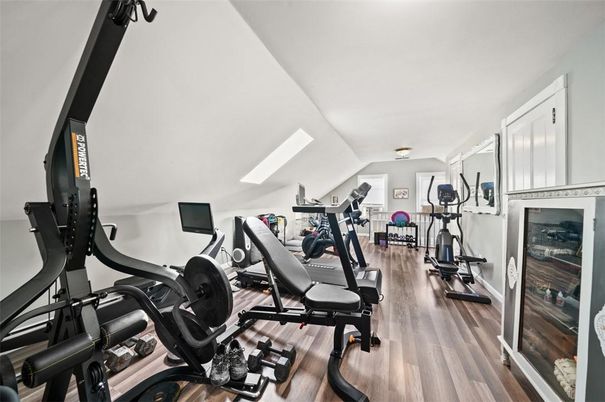 Fitness Equipment, Gym, Interior, Wood Texture Flooring