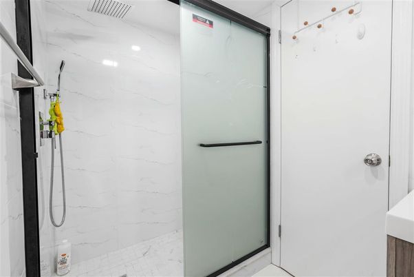 Bathroom, Glass Shower, Interior, Marble Walls