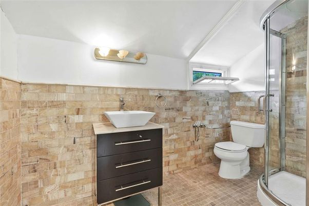 Bathroom, Glass Shower, Interior, Stone Walls