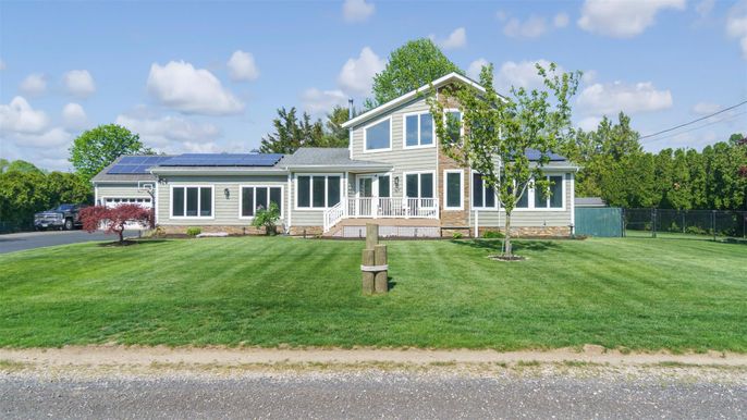 Attached, Backyard, Exterior, Facade, Solar Panels, Cape Cod