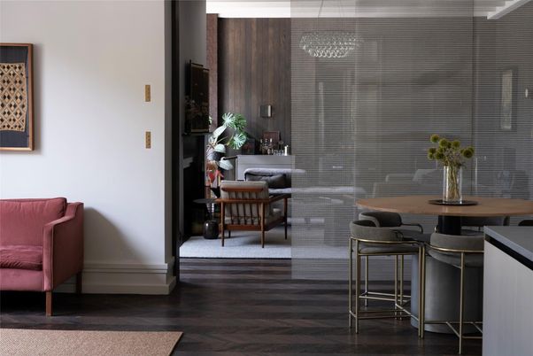 Dining room, Interior, Wood Texture Flooring