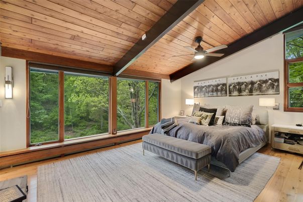 Bedroom, Interior, Wooden Beams, Wooden Ceilings, Wood Texture Flooring
