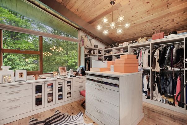 Interior, Pendant Lights, Walk-in Closets, Wooden Ceilings, Wood Texture Flooring