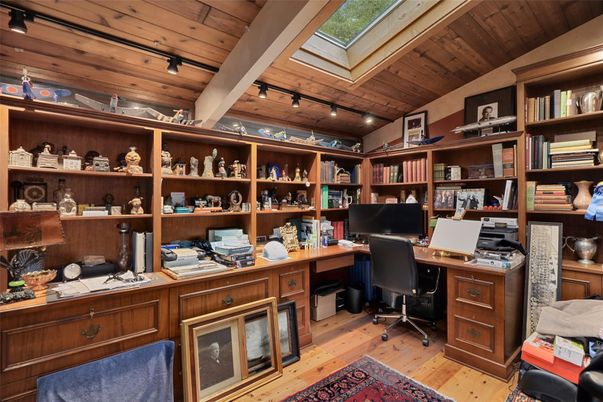 Home Office, Interior, Wooden Ceilings, Wood Texture Flooring