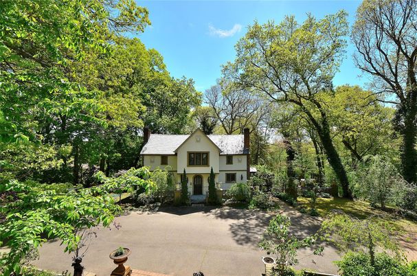 Backyard, Exterior, Facade, Tudor Revival