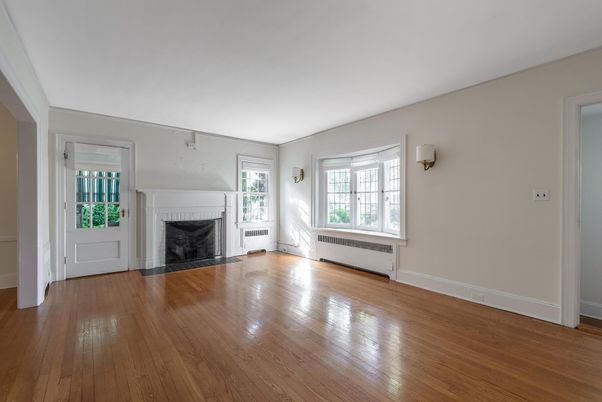 Empty room, Fireplace, Interior, Wood Texture Flooring
