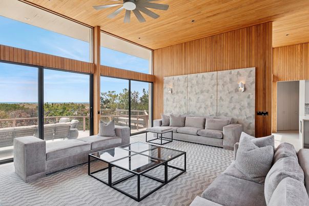 Interior, Living room, Recessed Lighting, Wooden Ceilings, Wooden Walls