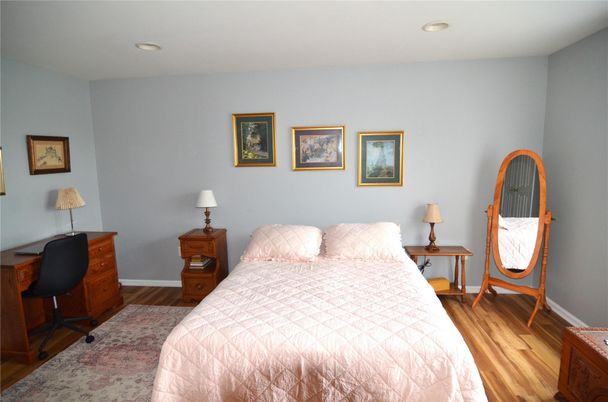 Bedroom, Home Office, Interior, Recessed Lighting, Wood Texture Flooring