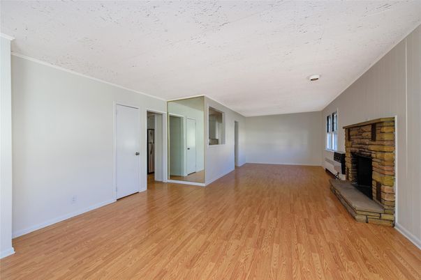 Empty room, Fireplace, Interior, Wood Texture Flooring