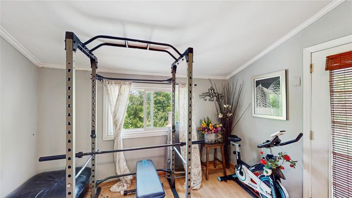 Fitness Equipment, Interior, Wood Texture Flooring