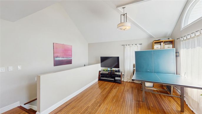 Home Office, Interior, Pendant Lights, Wood Texture Flooring