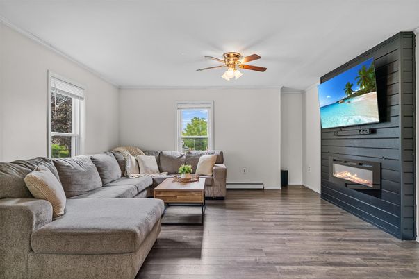 Fireplace, Interior, Living room, Wood Texture Flooring
