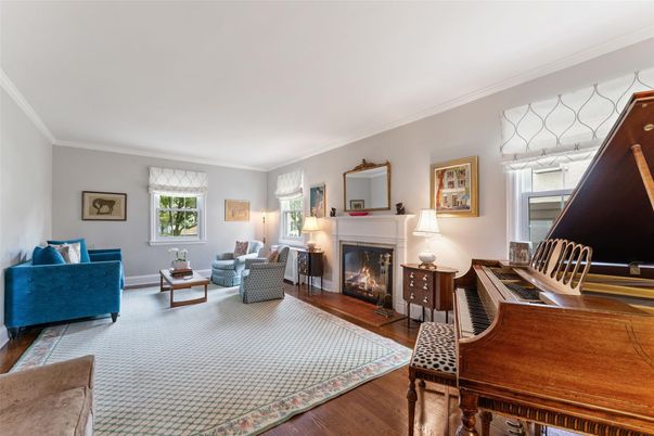 Fireplace, Interior, Living room, Piano, Wood Texture Flooring