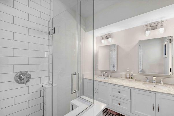 Bathroom, Dual Sink Vanities, Glass Shower, Interior