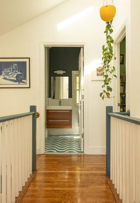 Bathroom, Interior, Wood Texture Flooring