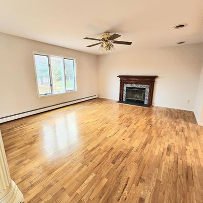 Empty room, Fireplace, Interior, Wood Texture Flooring