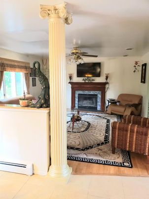 Fireplace, Interior, Wood Texture Flooring