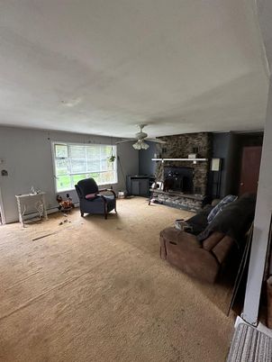 Fireplace, Interior, Living room, Stone Walls