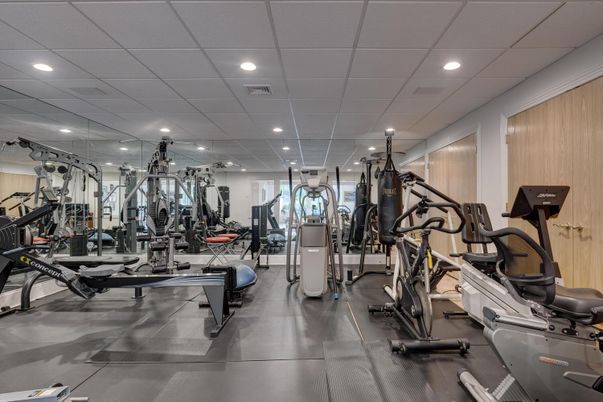 Fitness Equipment, Gym, Interior, Recessed Lighting