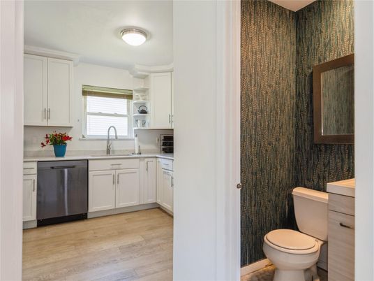 Interior, Kitchen, Wood Texture Flooring