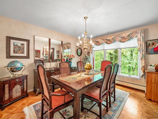 Chandelier, Dining room, Interior, Wood Texture Flooring