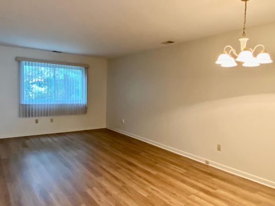 Empty room, Interior, Pendant Lights, Wood Texture Flooring