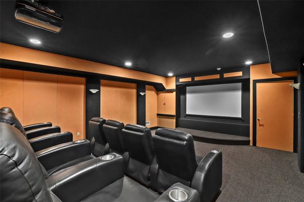 Home Theatre Room, Interior, Projection Screen, Recessed Lighting, Theatre Room