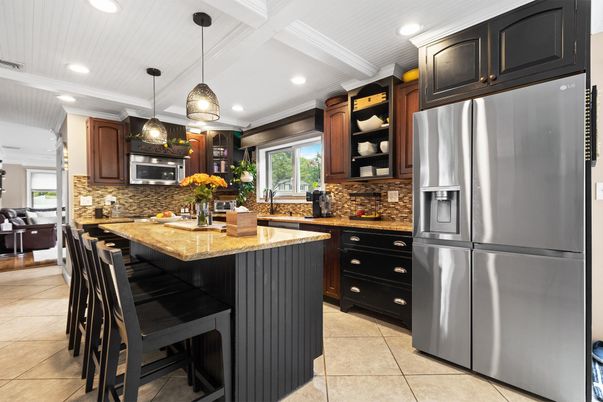 Interior, Kitchen, Pendant Lights, Recessed Lighting, Stainless Steel Appliances