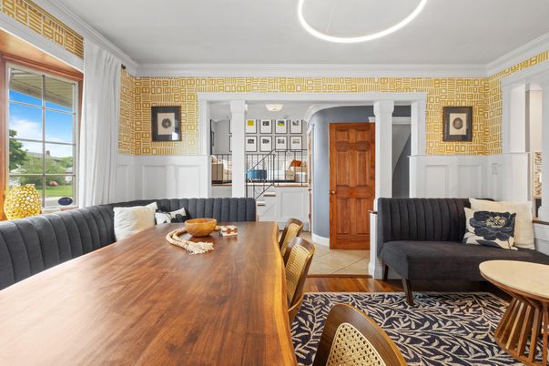 Dining room, Interior, Wood Texture Flooring