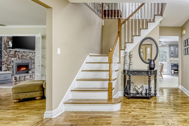 Fireplace, Interior, Wood Texture Flooring