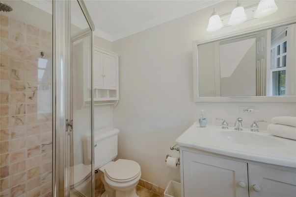 Bathroom, Glass Shower, Interior, Stone Walls