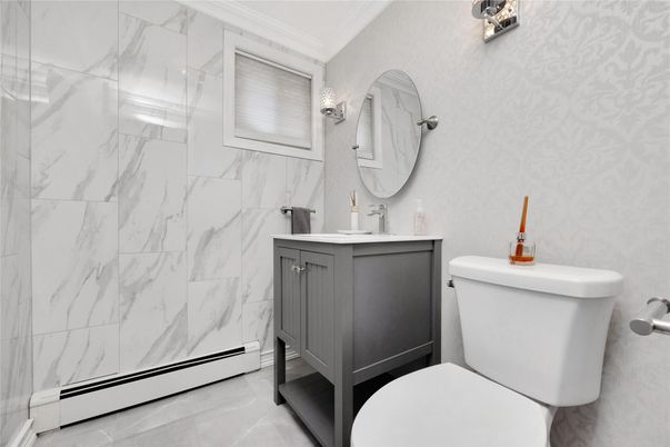 Bathroom, Dual Sink Vanities, Interior, Marble Walls