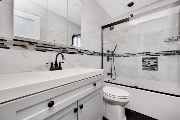 Bathroom, Glass Shower, Interior, Marble Walls