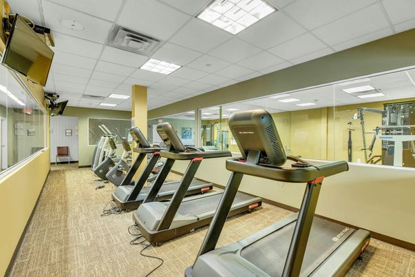 Fitness Equipment, Gym, Interior, Recessed Lighting
