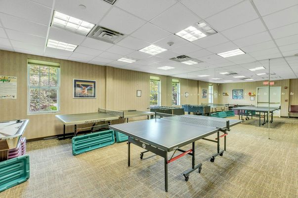 Billiard Table, Game Room, Interior, Recessed Lighting