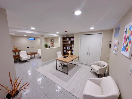 Home Office, Interior, Recessed Lighting