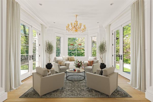 Chandelier, Interior, Living room, Recessed Lighting, Wood Texture Flooring