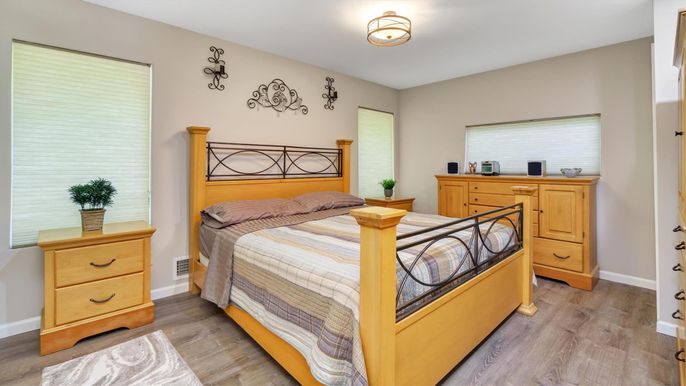 Bedroom, Interior, Wood Texture Flooring