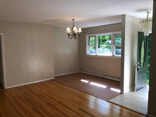 Chandelier, Empty room, Interior, Wood Texture Flooring