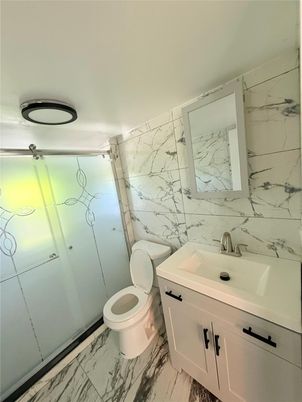 Bathroom, Glass Shower, Interior, Marble, Marble Walls